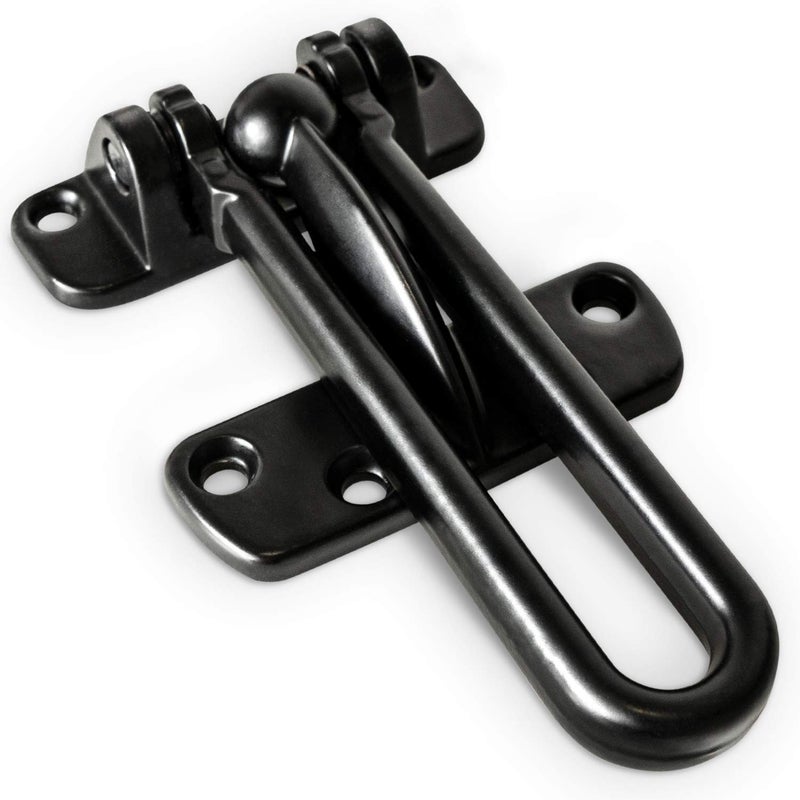 JD Jack N'Drill Jack Nâ€™ Drill Swing Bar Door Lock Durable Door Guard for Back & Front Doors, Childproof Door Security Made from Reinforced Diecast Metal for Home Security (Black, 2 Pack) - Image 1